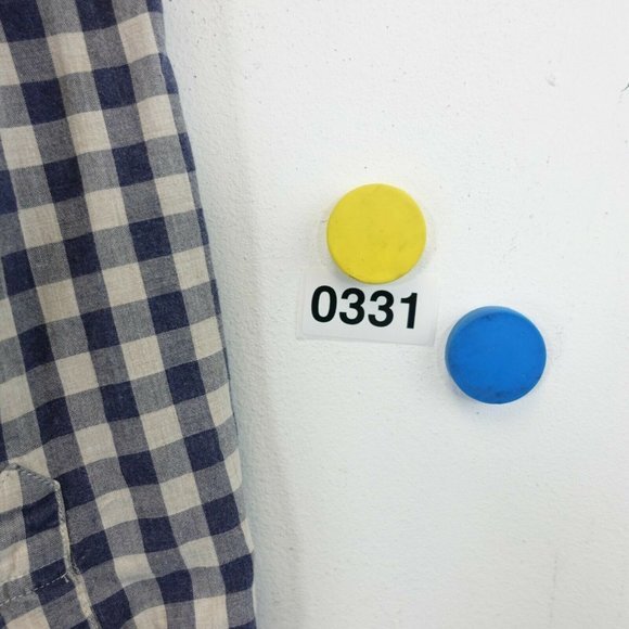 J Crew Shirt Mens Large Cotton Casual Button Up Check Blue Dress Classic - Picture 9 of 9